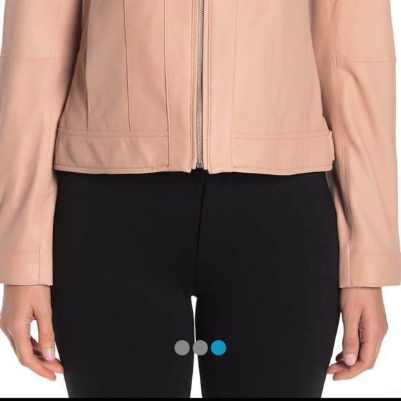 NWT: Front Zip Genuine Leather Jacket - Picture 5 of 5